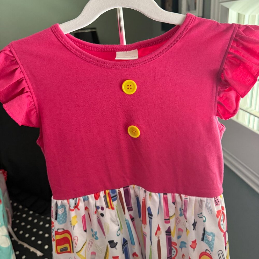 Girls School Supplies Dress